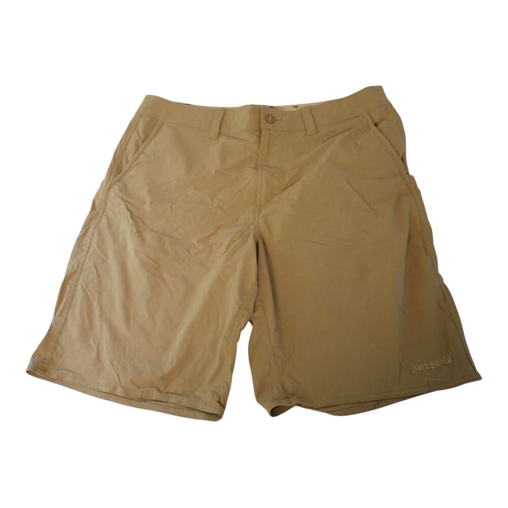 Patagonia Wavefarer Walk Shorts 35 Ash Tan Lightweight Quick Dry Hiking Outdoor